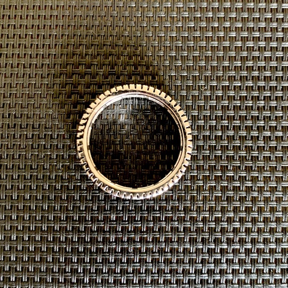 Round Black Spinel Sterling Silver Eternity Band Ring - Picture 5 of 5